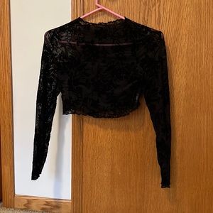 SHEIN- black mesh top. Size S